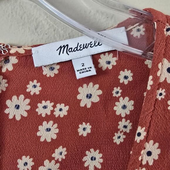 Madewell  Daysi Wrap Front Romper Size 2 Floral Print - Picture 5 of 11